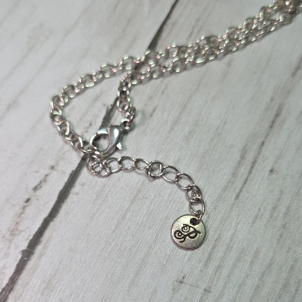 Plunder Silver and Aqua Necklace - Picture 6 of 6